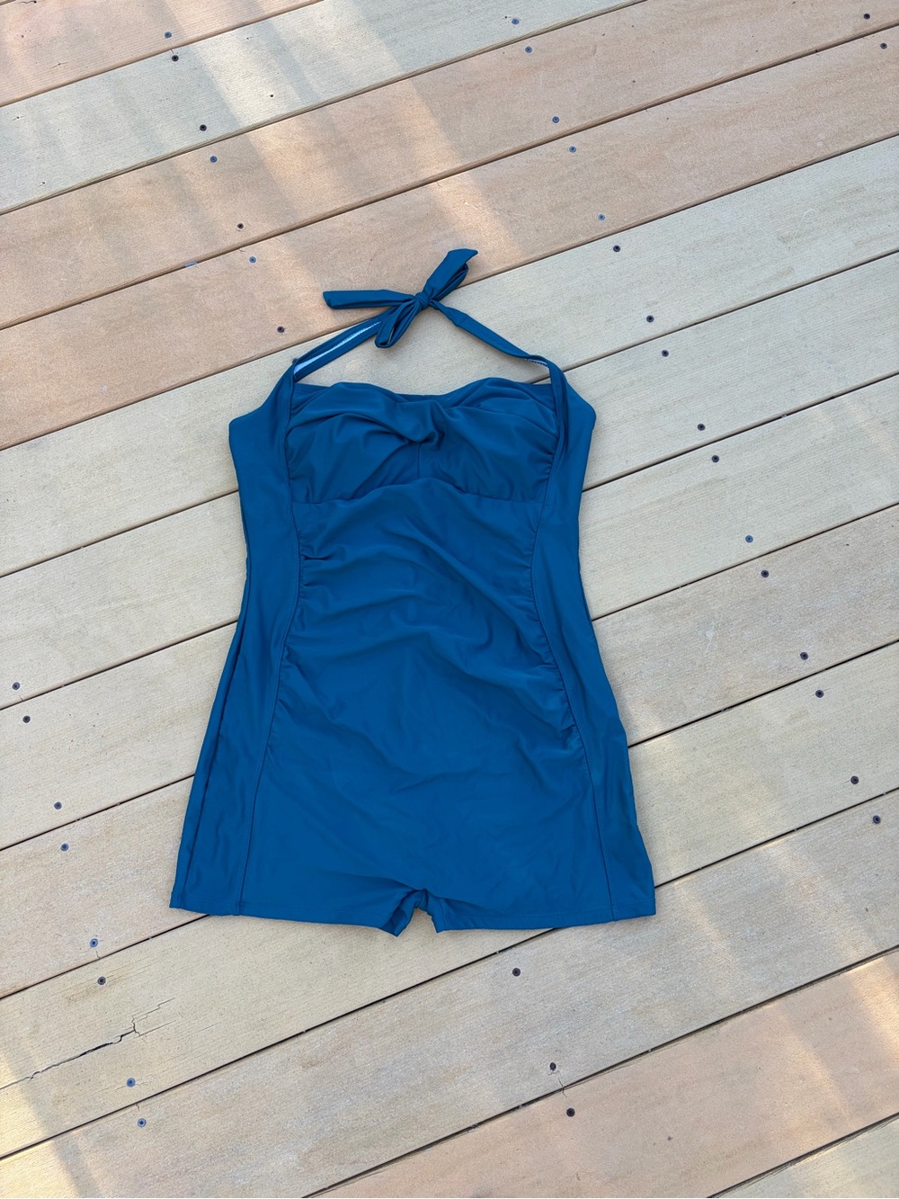 Teal Halter One-Piece swim suit